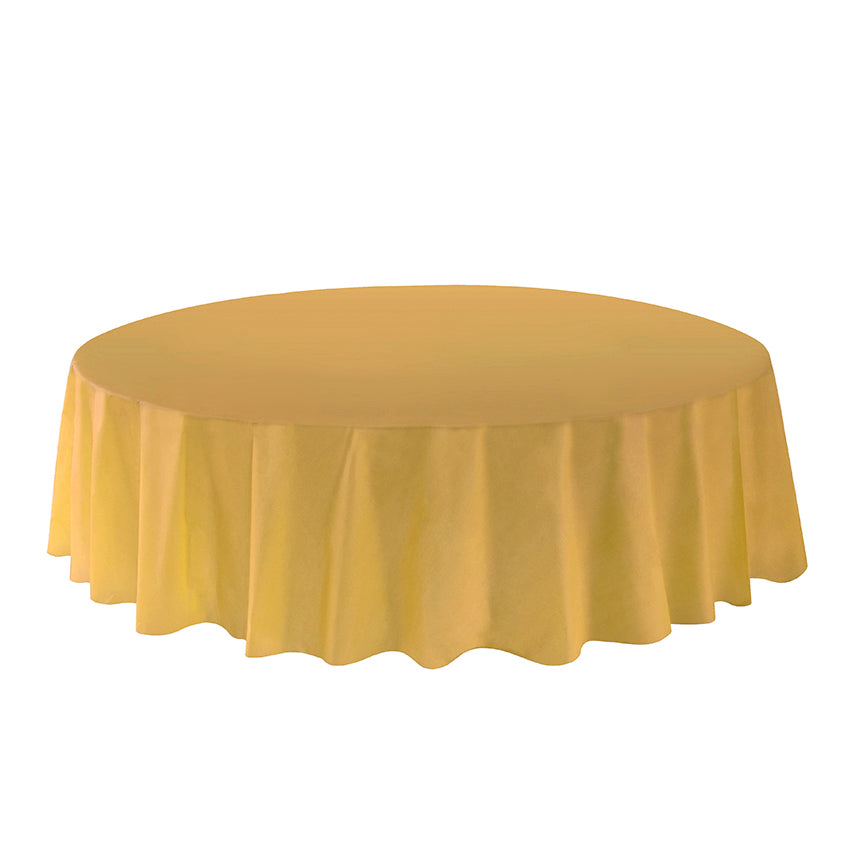 Allgala Table Cover 6-PK Premium Medium Duty Disposable 84" Round Plastic Tablecloth (Various Color Available)