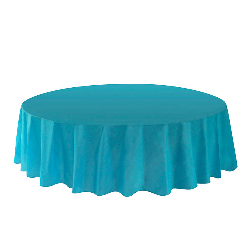 Allgala Table Cover 6-PK Premium Medium Duty Disposable 84" Round Plastic Tablecloth (Various Color Available)