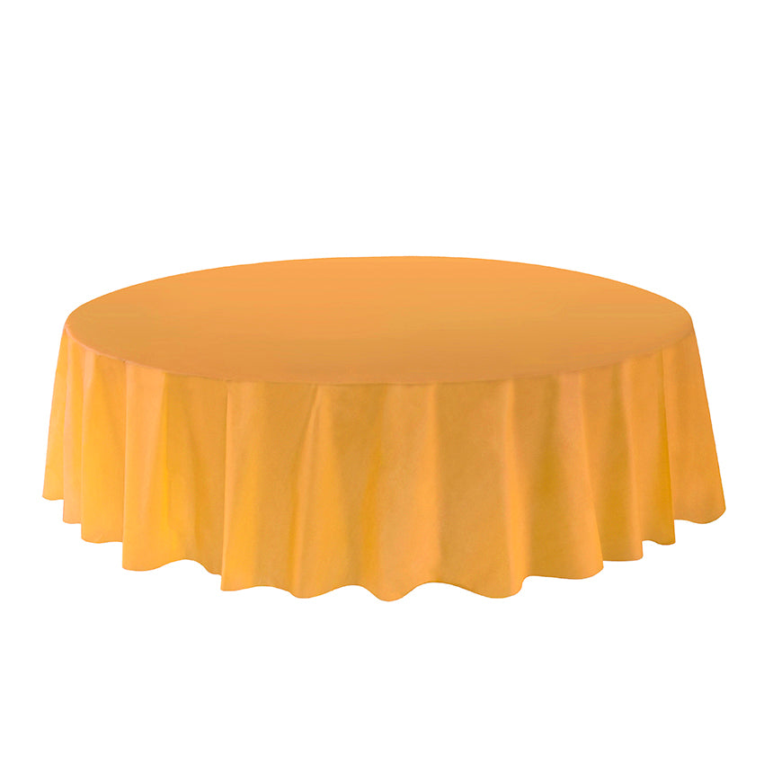 Allgala Table Cover 6-PK Premium Medium Duty Disposable 84" Round Plastic Tablecloth (Various Color Available)