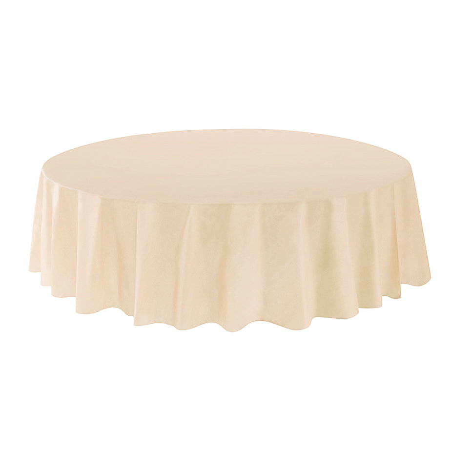 Allgala Table Cover 6-PK Premium Medium Duty Disposable 84" Round Plastic Tablecloth (Various Color Available)