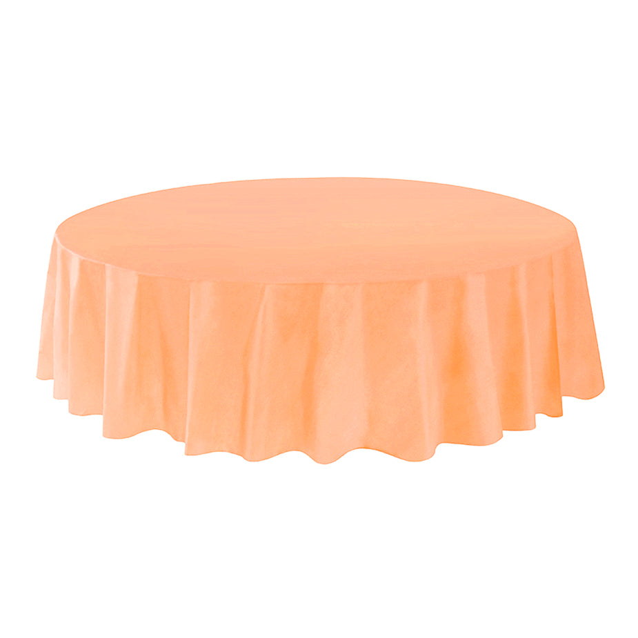 Allgala Table Cover 6-PK Premium Medium Duty Disposable 84" Round Plastic Tablecloth (Various Color Available)