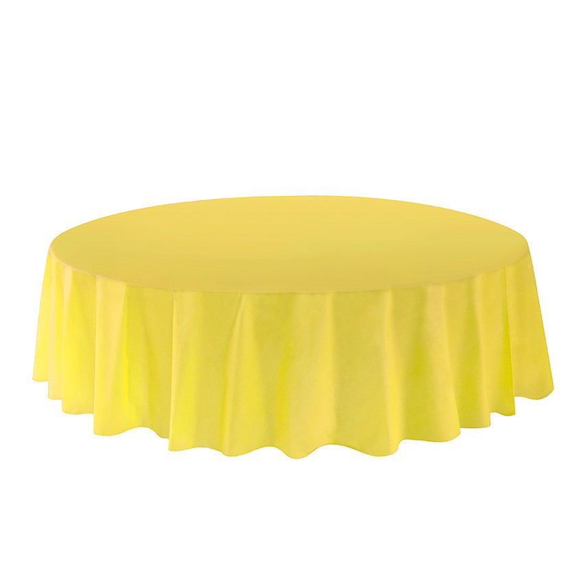 Allgala Table Cover 6-PK Premium Medium Duty Disposable 84" Round Plastic Tablecloth (Various Color Available)