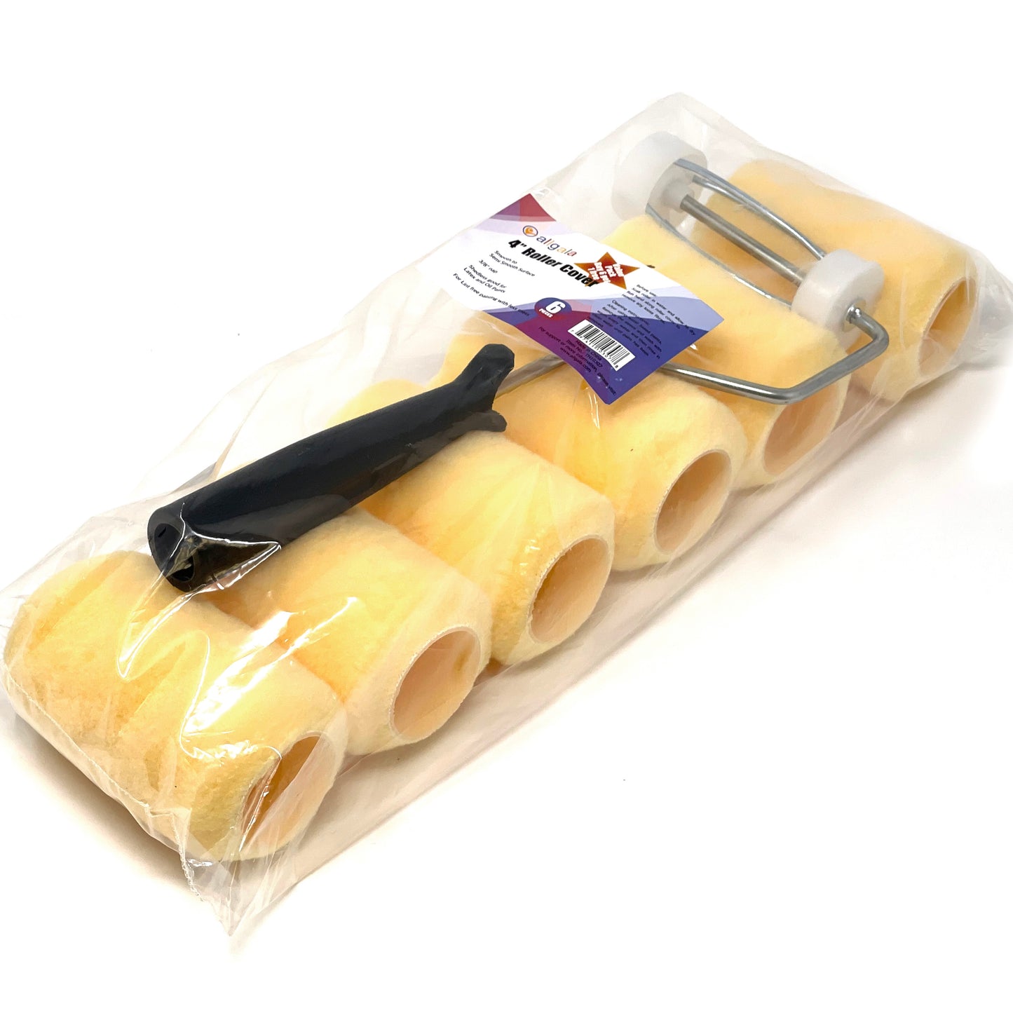 Allgala Paint Roller 4 Inch Shed-less Lint-free Roller Covers (Optional Roller Frame)