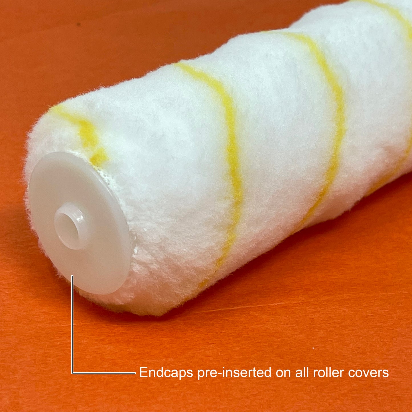 Allgala Paint Roller 18 Inch Shedless Lint Free Paint Roller Covers with End Caps