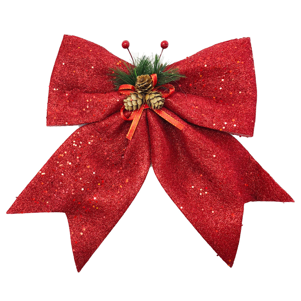 Allgala Christmas Decorative Bows for Wreaths, Garlands & Christmas Trees – Red