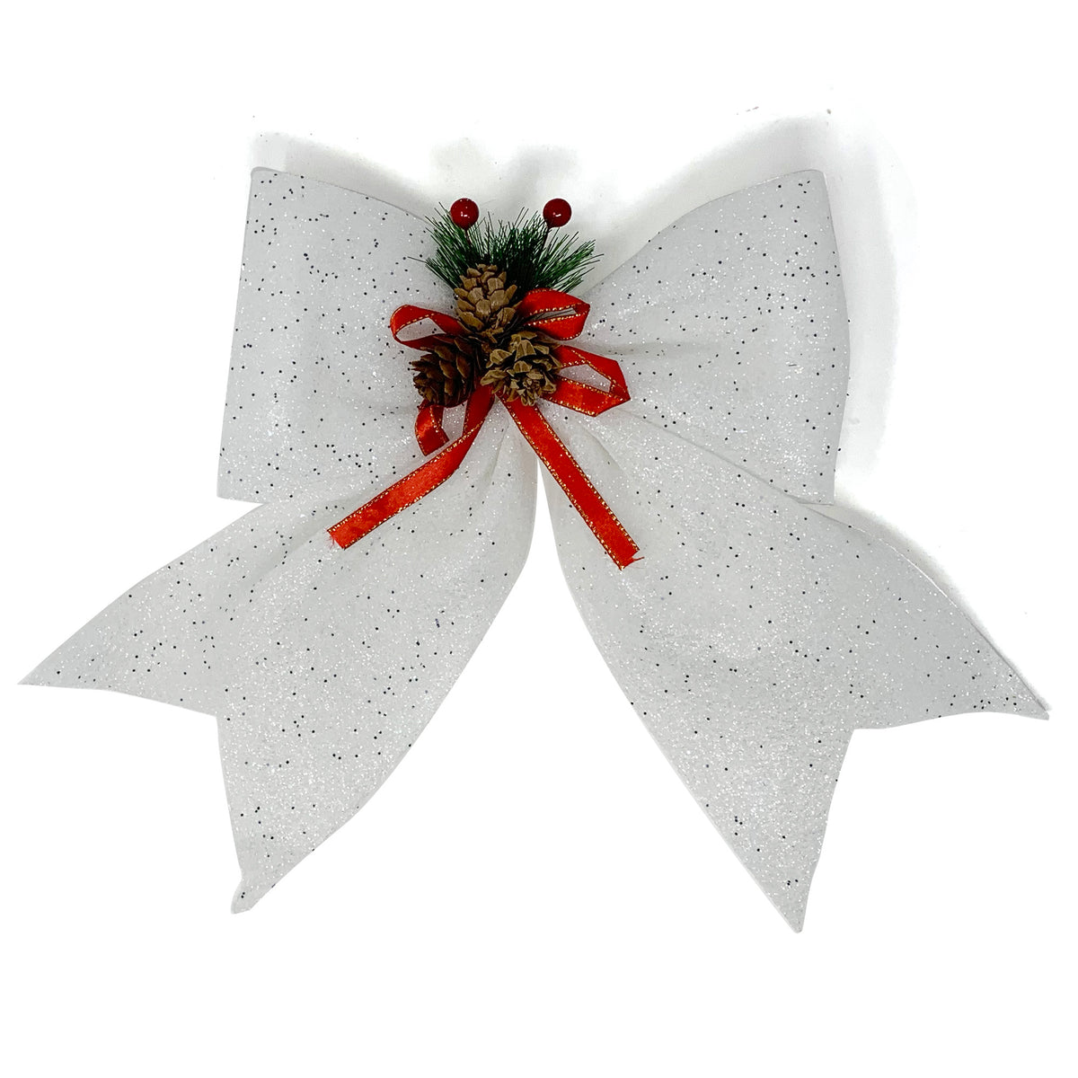Allgala Christmas Decorative Bows for Wreaths, Garlands & Christmas Trees – White