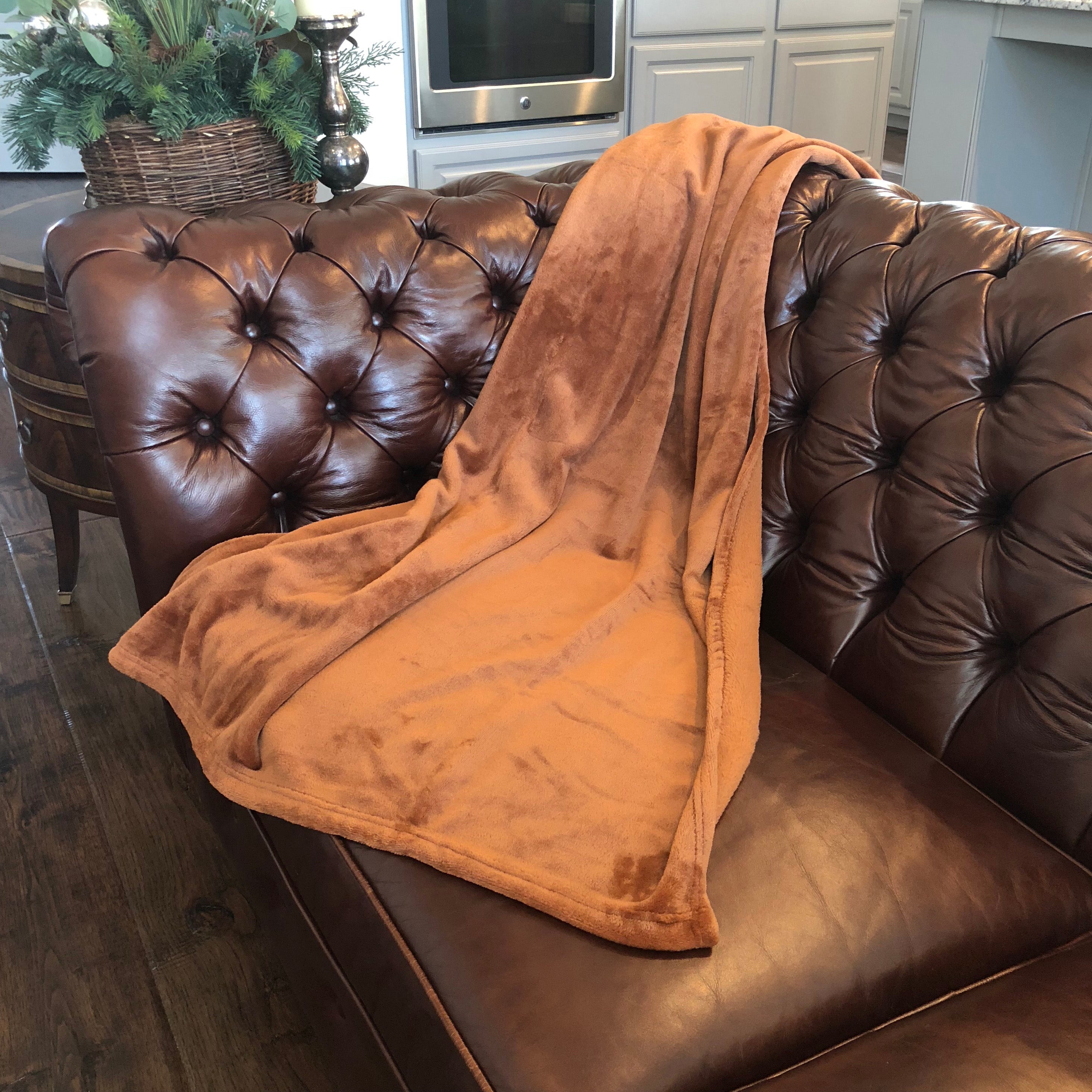 Leather blanket online