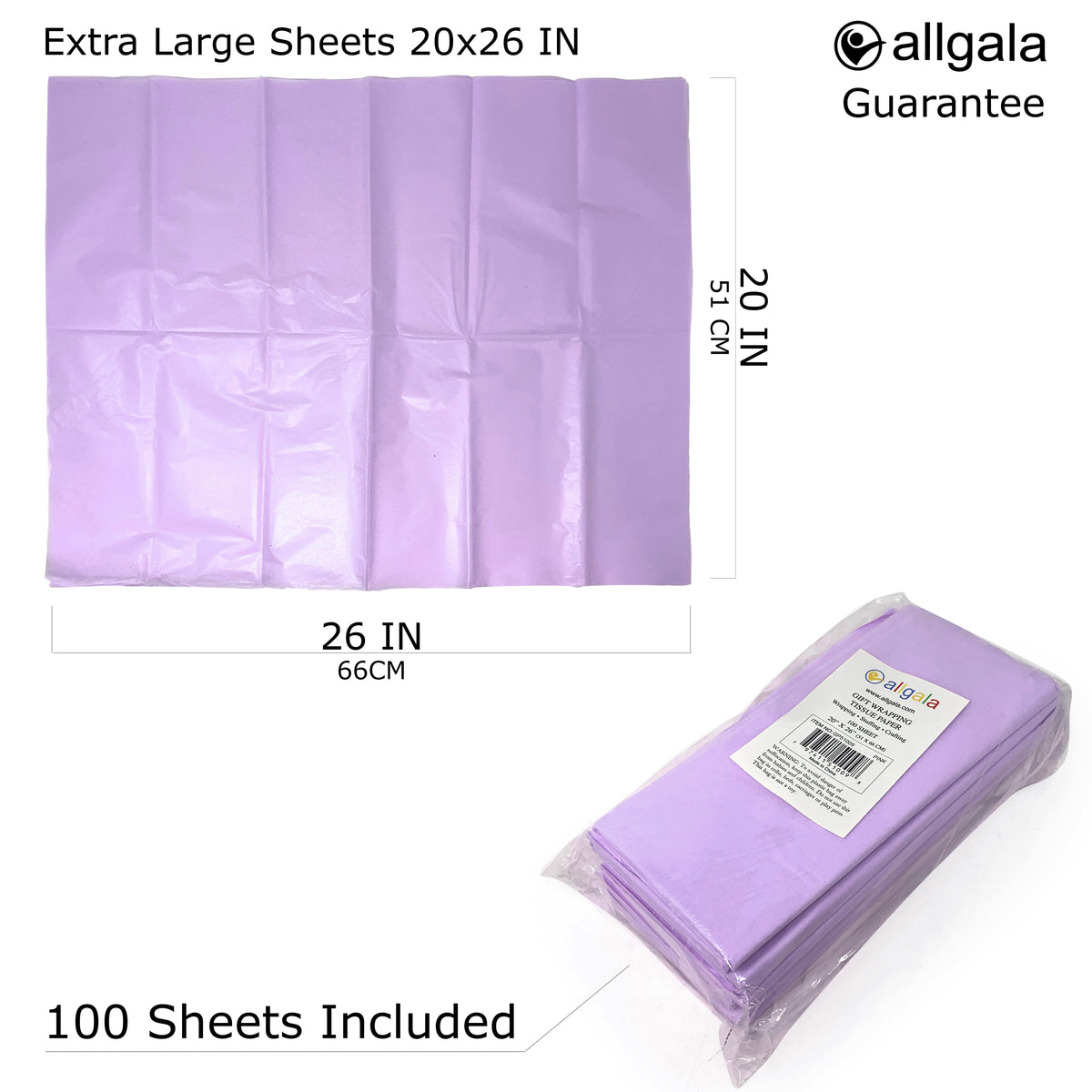 Allgala Lavender Tissue Paper, 20 x 26 in – Gift Wrapping & Crafts