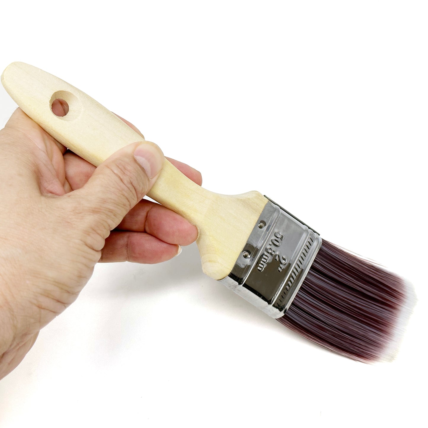 Allgala Paint Brushes 3-PK 1"+1.5"+2 Set for All Surface with Premium Wood Handle and Durable Filament Bristles
