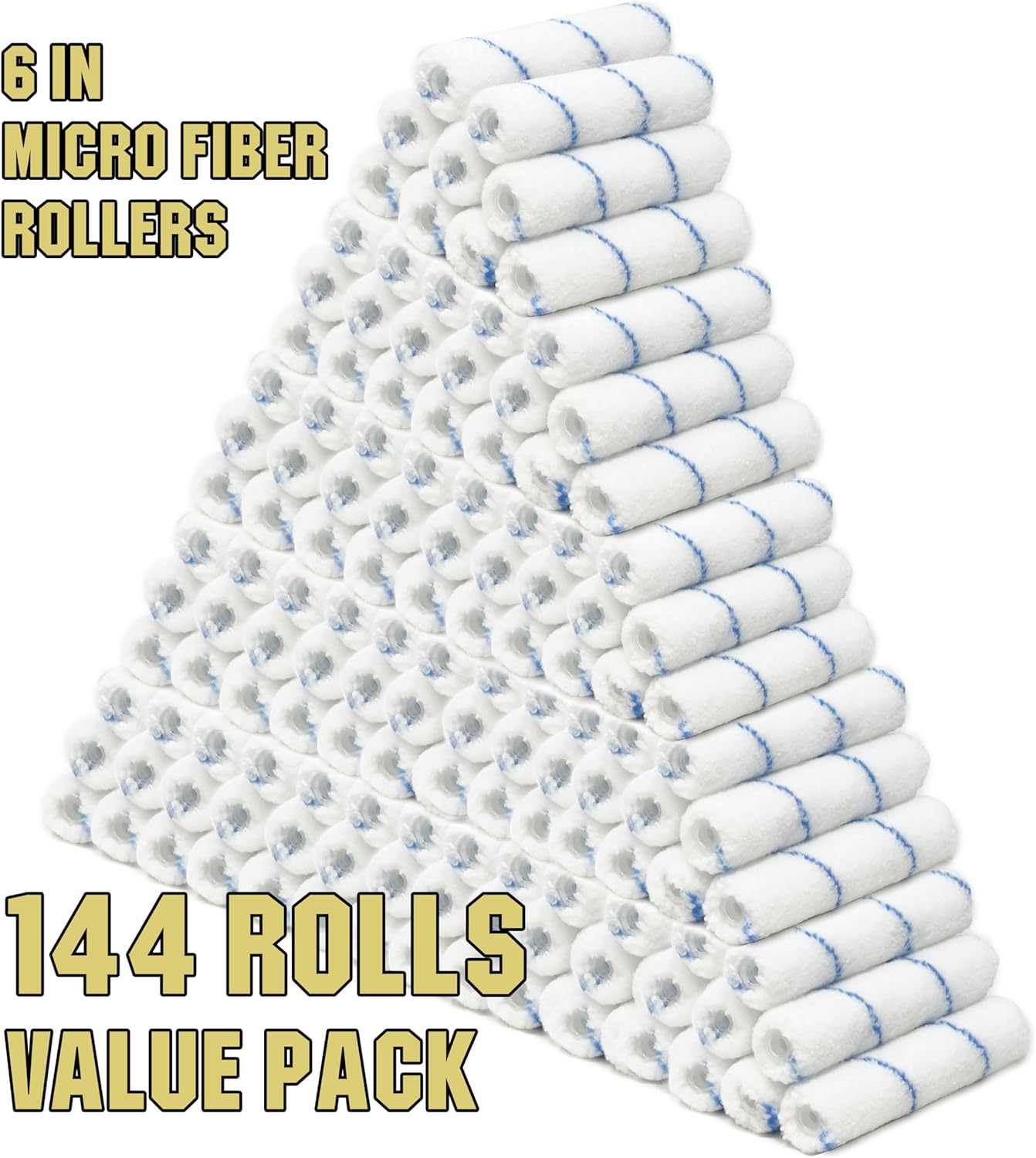 Allgala Paint Roller 6" Mini 3/8" Nap Shedless Microfiber Paint Roller Cover - TH10380