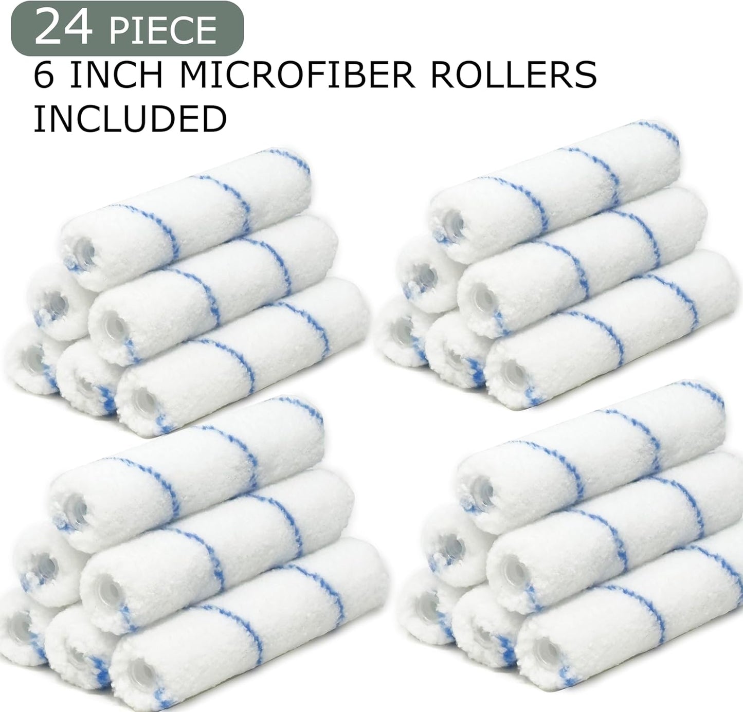 Allgala Paint Roller 6" Mini 3/8" Nap Shedless Microfiber Paint Roller Cover - TH10380