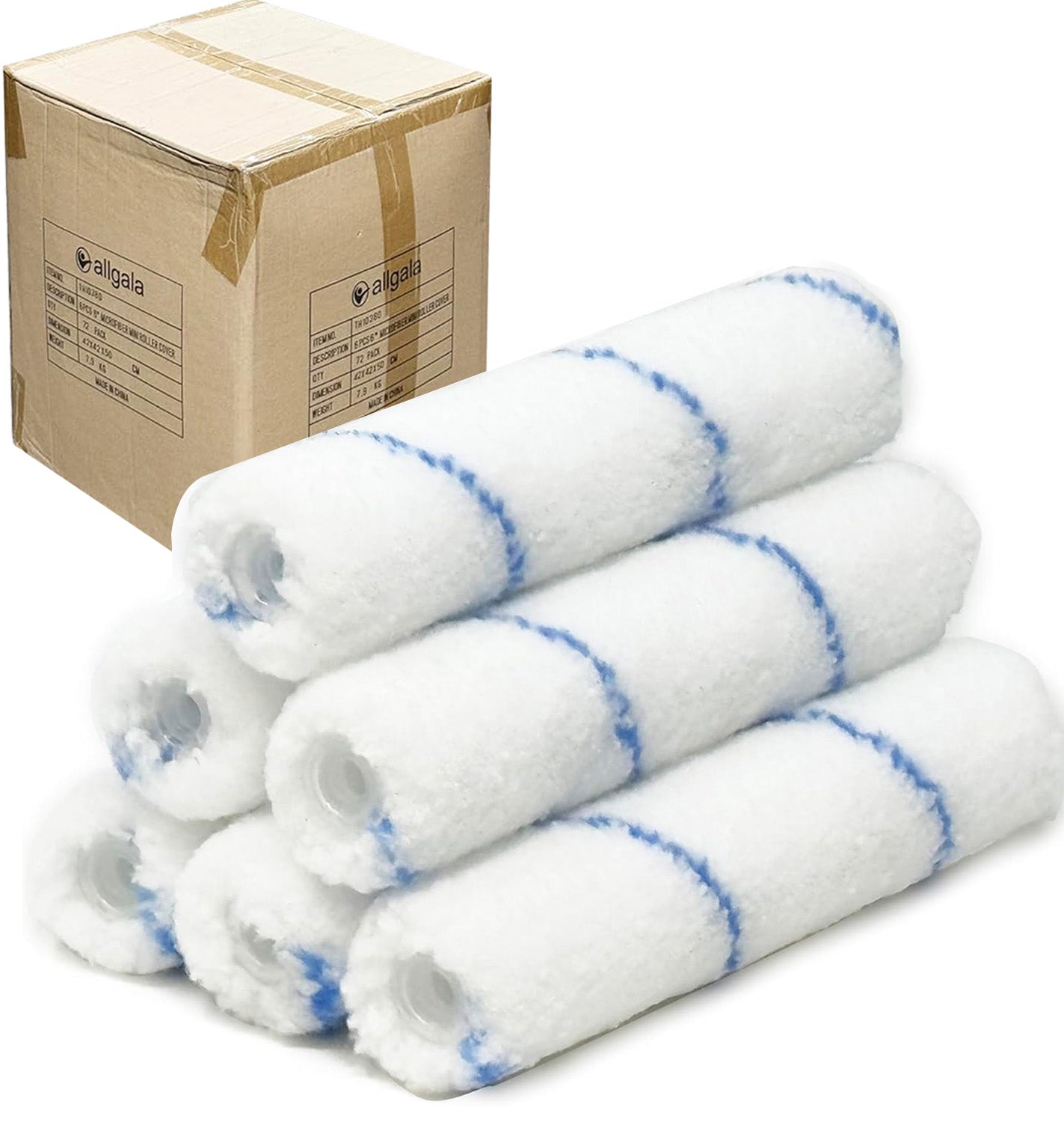 Allgala Paint Roller 6" Mini 3/8" Nap Shedless Microfiber Paint Roller Cover - TH10380