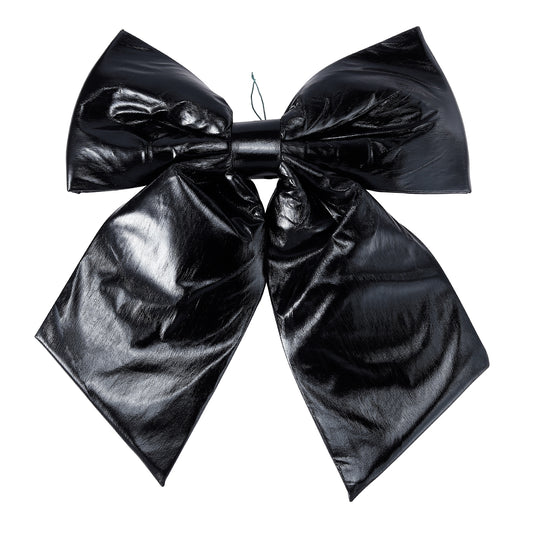 Allgala Black Metallic Foil Christmas Bows – 6 Pack