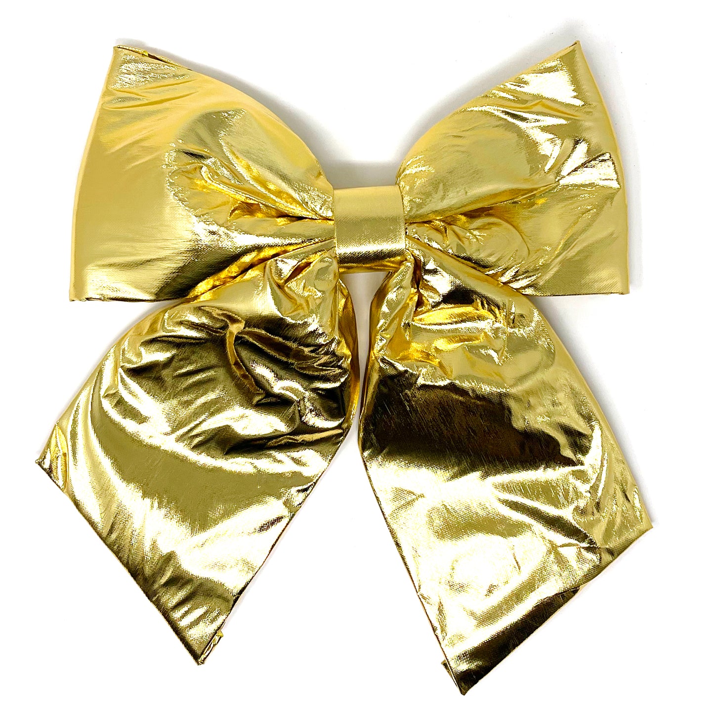 Allgala Christmas Decorative Metallic Foil Fabric Bows