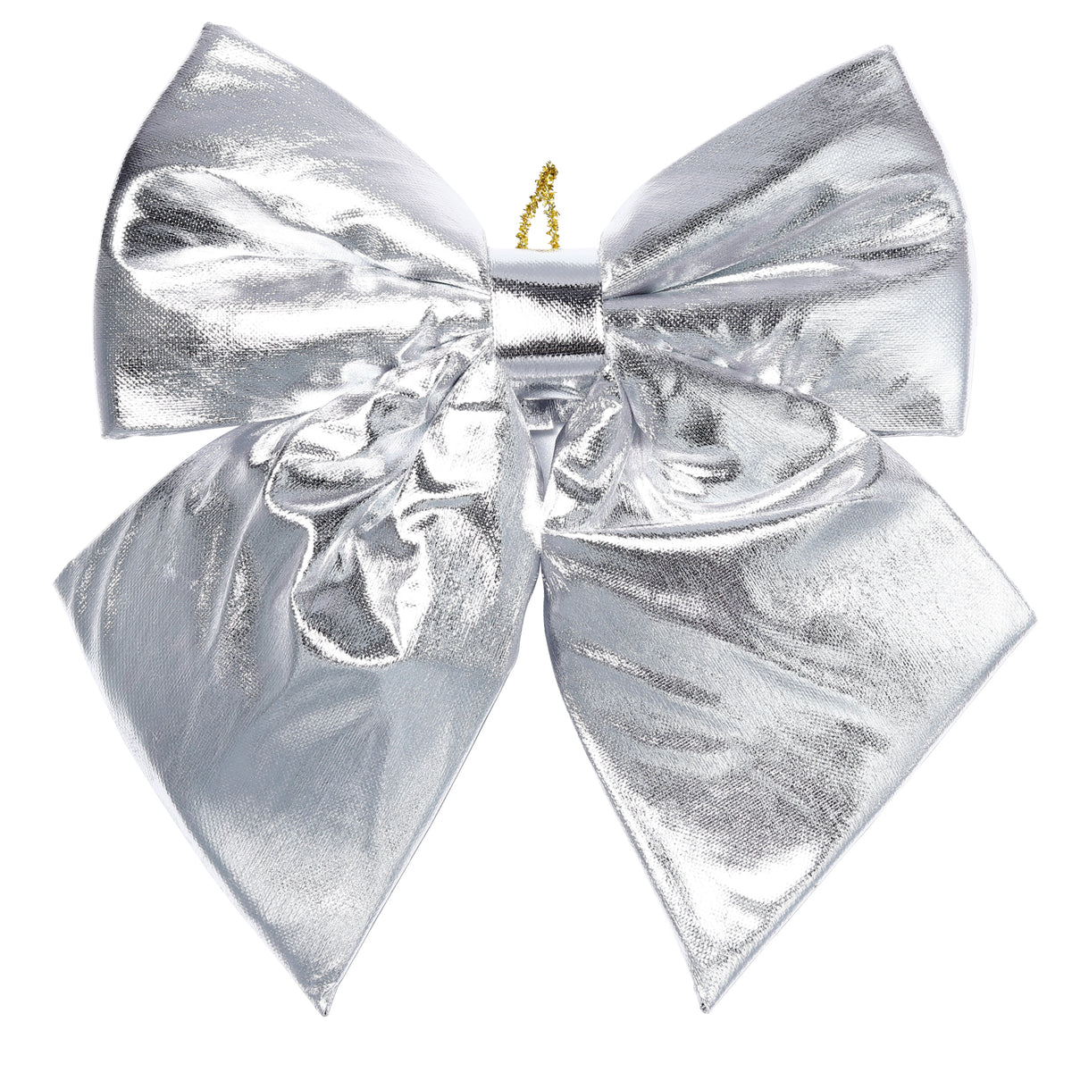 Allgala Silver Metallic Foil Christmas Bows – 6 Pack