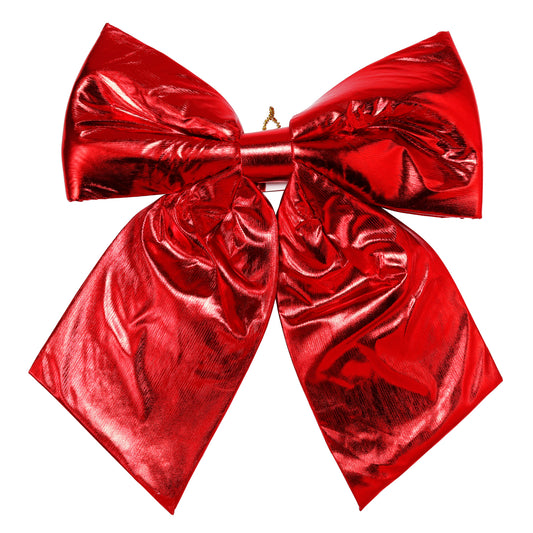 Allgala Red Metallic Foil Christmas Bows – 6 Pack