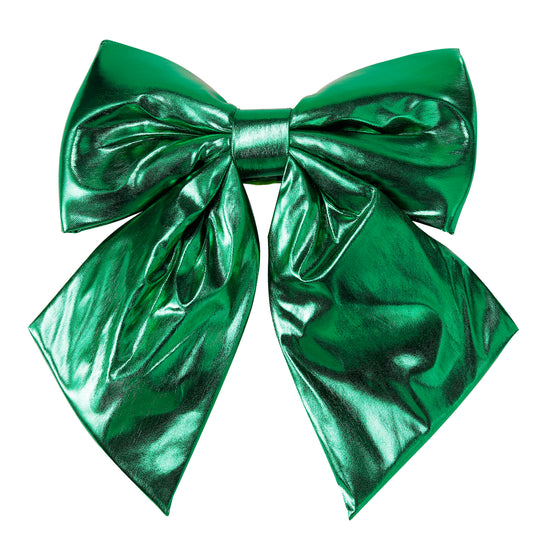 Allgala Green Metallic Foil Christmas Bows – 6 Pack