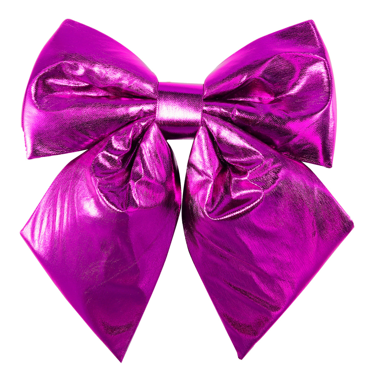 Allgala Magenta Metallic Foil Christmas Bows – 6 Pack