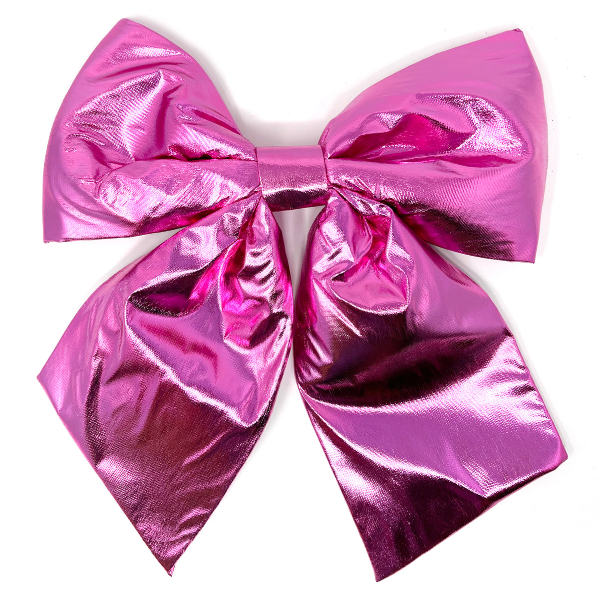 Allgala Pink Metallic Foil Christmas Bows – 6 Pack