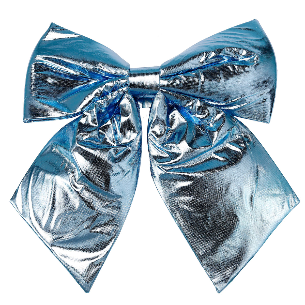 Allgala Light Blue Metallic Foil Christmas Bows – 6 Pack