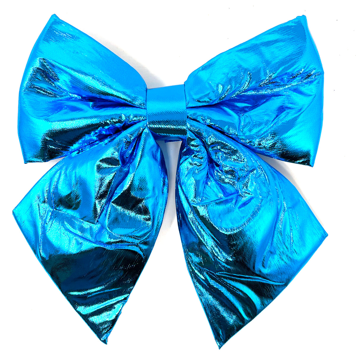Allgala Turquoise Metallic Foil Christmas Bows – 6 Pack