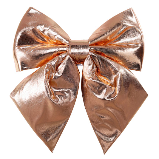 Allgala Rose Gold Metallic Foil Christmas Bows – 6 Pack