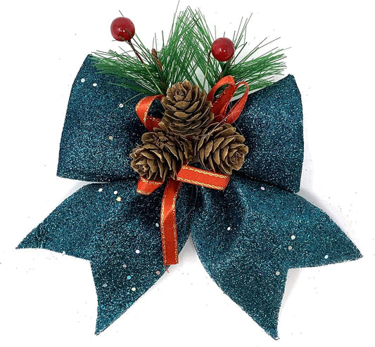 Allgala Christmas Decorative Bows for Wreaths, Garlands & Christmas Trees – Dark Green