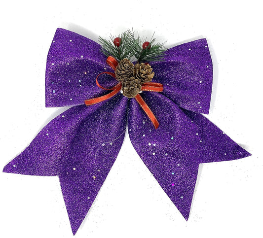 Allgala Christmas Decorative Bows for Wreaths, Garlands & Christmas Trees – Purple