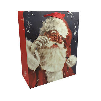 Allgala 12-PC Premium Christmas Gift Bags, Santa, 3 size Available