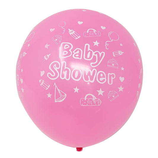 Allgala Balloons "Baby Shower" 12" 100 Count Helium Grade Premium Printed Latex Balloons