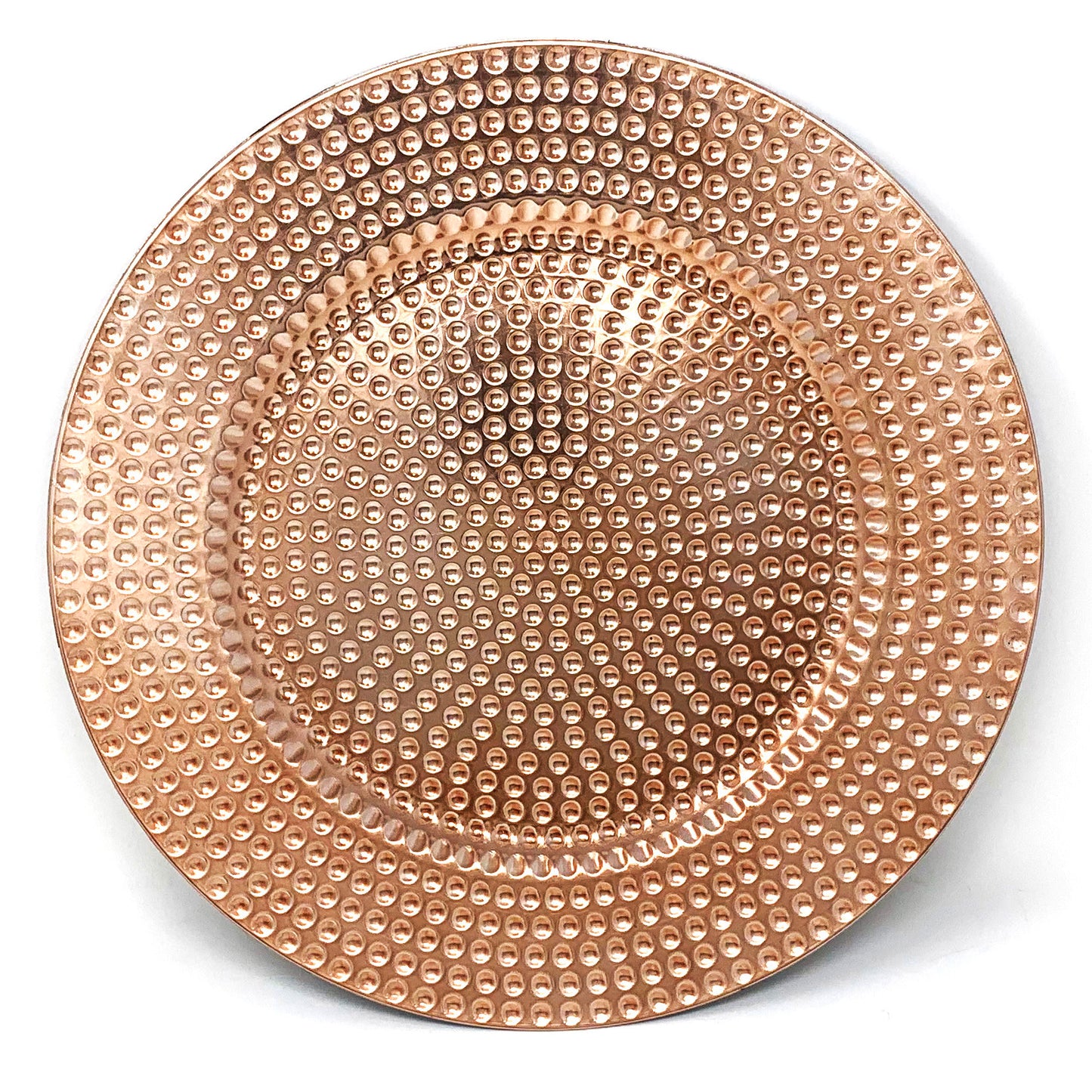 Allgala Charger Plates 13-Inch 6-Pack Plastic Hammered Round Charger Plates