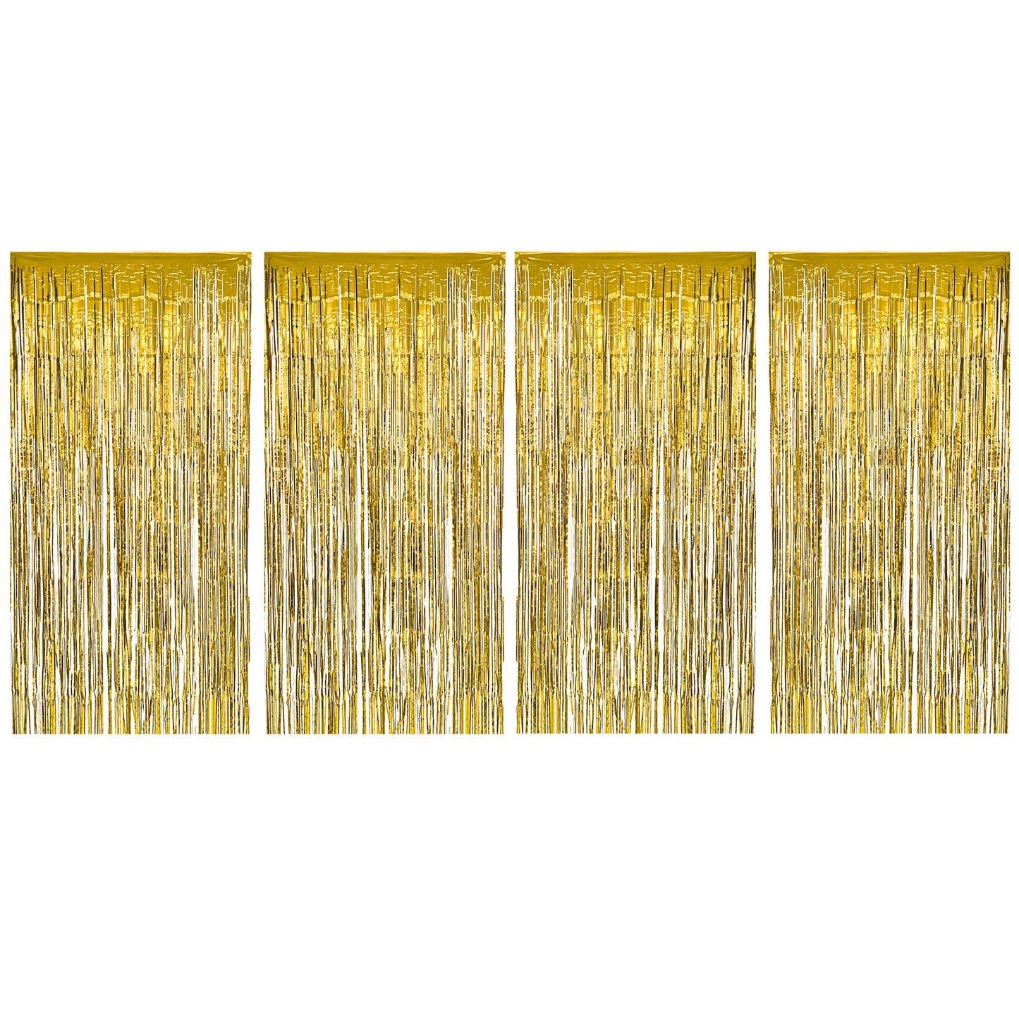 Allgala Tinsel Backdrop 4PK 6.5FT x 3.2FT (2Mx1M) Metallic Photo Backdrop Curtains Door Fringe Decor