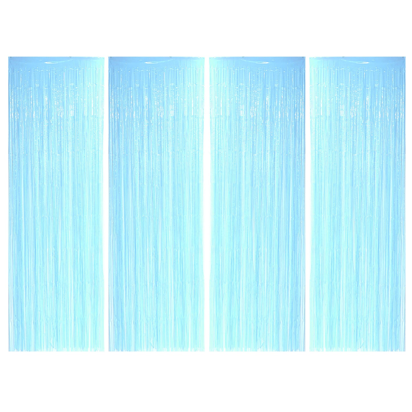 Allgala Back Drop 4PK (3x1 M) 9.7FT x 3.2FT Metalic Tinsel Party Photo Backdrop Curtains Door Fringe