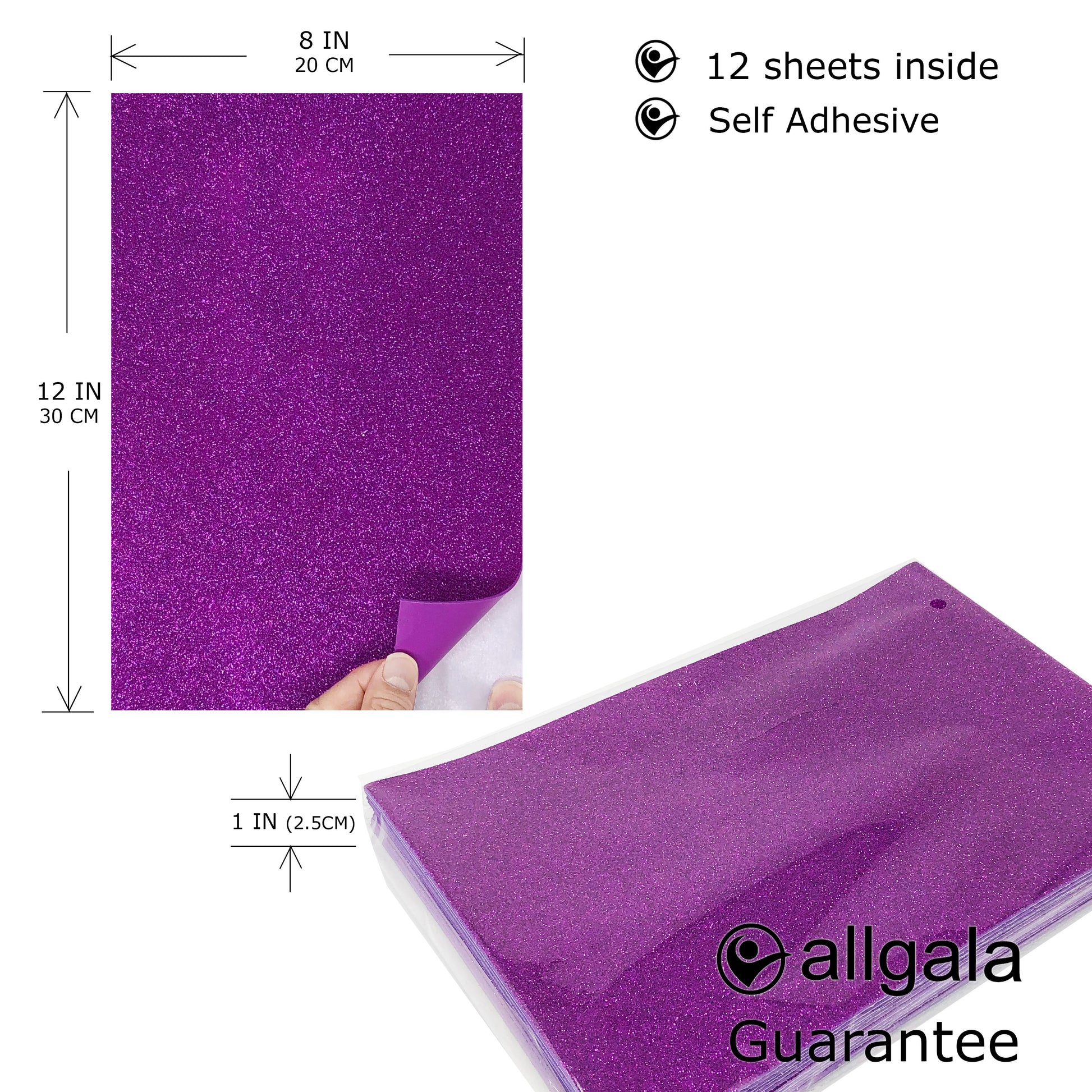 20 Glitter Foam Sheets A4 Self Adhesive - Amazing Arts and Crafts
