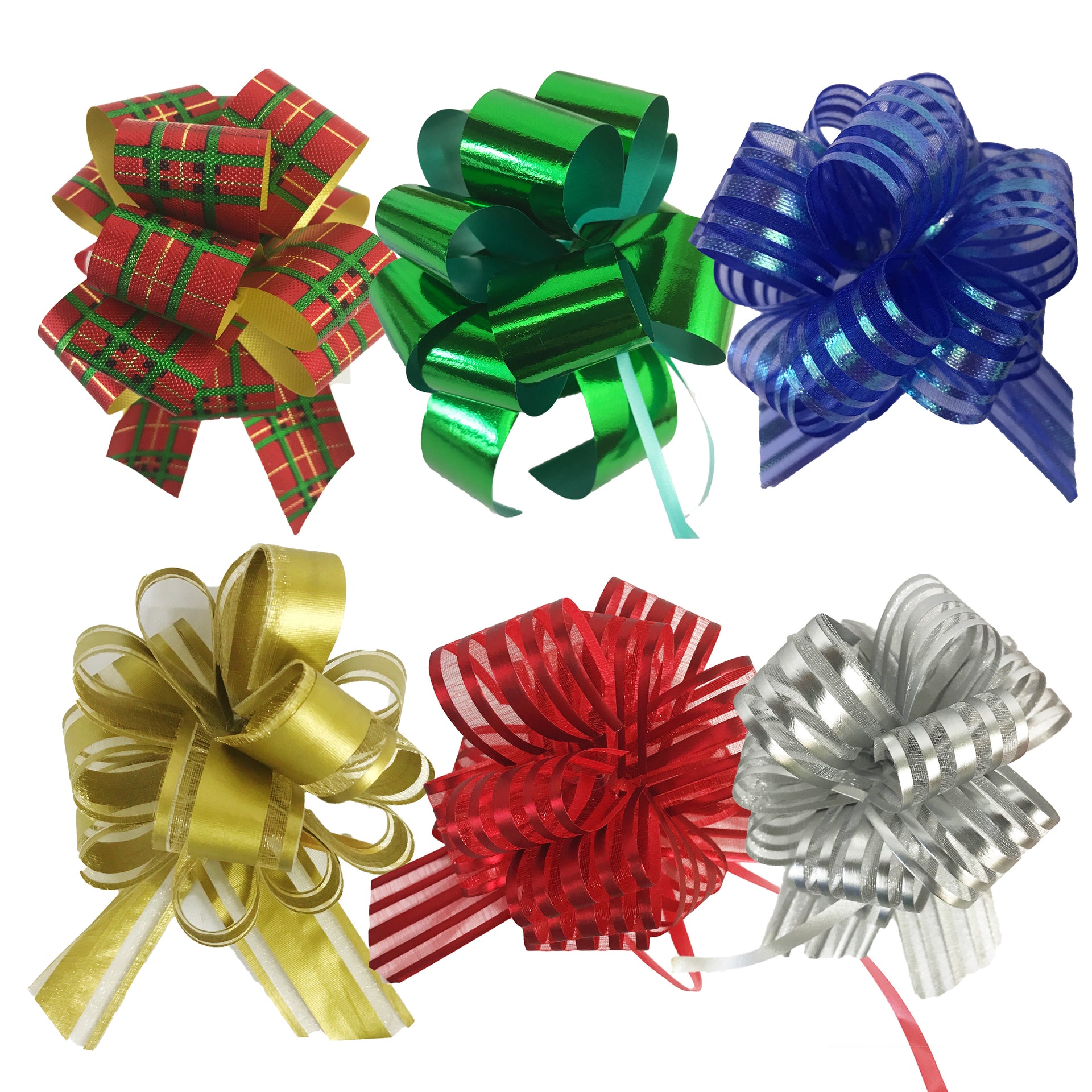 Allgala Gift Bows 12-pc Christmas Medium 4 inch Pull Bows
