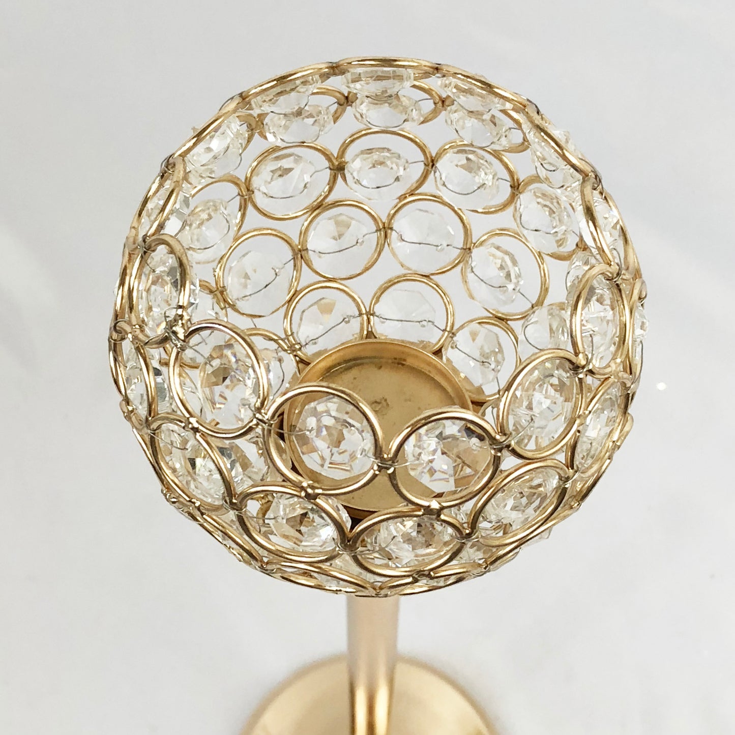 Allgala 16" Crystal Gold Bowl Tealight Votive Decorative Candle Holder