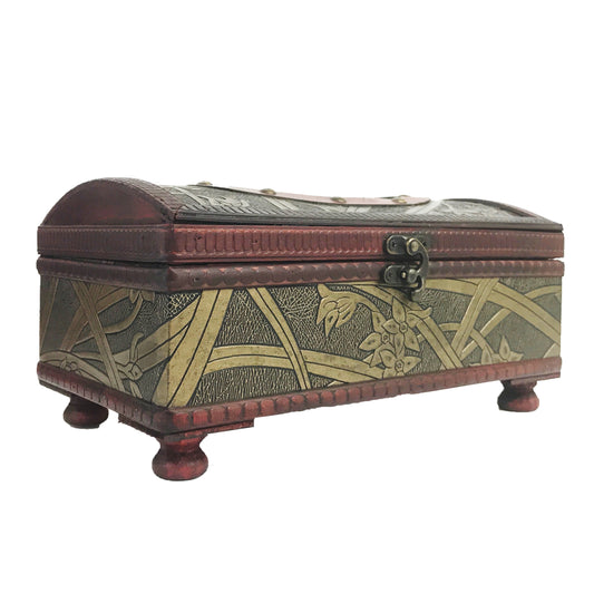 Allgala Wooden Box Antique Wooden Tissue Box Holder, Arch Top Style