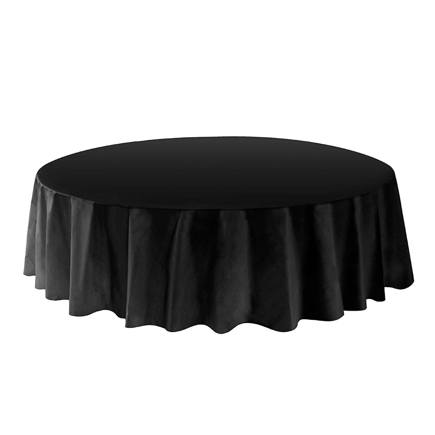 Allgala Table Cover 6-PK Premium Medium Duty Disposable 84" Round Plastic Tablecloth (Various Color Available)